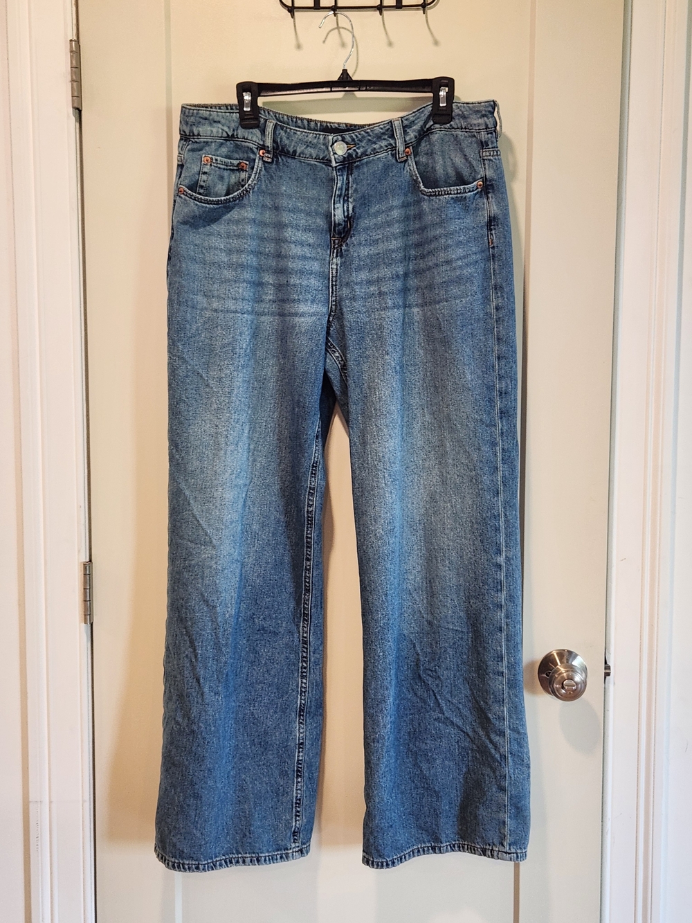 Aero Baggy Wide-Leg High Rise Women's Jeans Medium 100% Cotton 12
